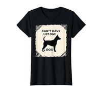 Can't Have Just One Dog - Pet Lover's Humorous T-Shirt, Women, Black, L