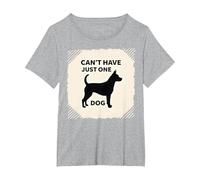 Can't Have Just One Dog - Pet Lover's Humorous T-Shirt, Women's Plus, Heather Grey, 5X