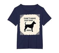 Can't Have Just One Dog - Pet Lover's Humorous T-Shirt, Women's Plus, Navy, 4X