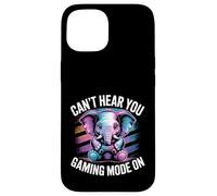 Cant Hear You Gaming Mode On Elephant Video Games Gamer Case for iPhone 15