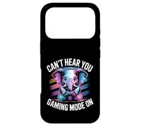 Cant Hear You Gaming Mode On Elephant Video Games Gamer Case for iPhone 17 Pro
