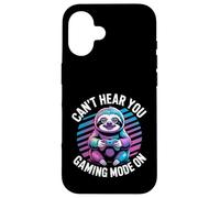 Cant Hear You Gaming Mode On Sloth Video Games Gamer Case for iPhone 16