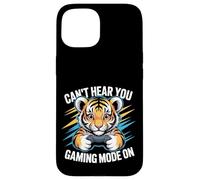 Cant Hear You Gaming Mode On Tiger Video Games Gamer Case for iPhone 15