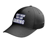 Can't Hear You I Am Gaming Cap for Men Funny Gamer Baseball Cap Gifts, One Size, Black