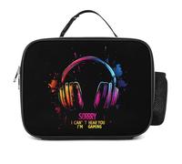 Can't Hear You I'm Gaming Headphones Lunch Bag Insulated Lunch-Box Large Capacity Cooler Tote Bags for Men Women Picnic