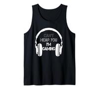 Can't Hear You I'm Gaming Headset Retro Funny Gamer Gift Tank Top