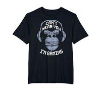 Can't Hear You I'm Gaming I Video Games Merchandise T-Shirt, Men's Big and Tall, Black, 4X Tall