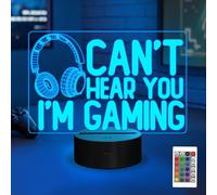 Can't Hear You I'm Gaming Night Light, Headset Graphic