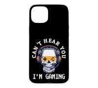 Cant Hear You Im Gaming Skull Headset Video Gamer Design Case for iPhone 15 Plus