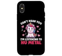 Can't Hear You I'm Listening Cute Unicorn Nu Metal Kawaii Case for iPhone X/XS
