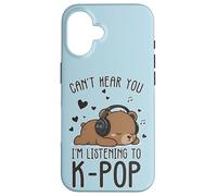 Can't Hear You, I'm Listening to K-Pop, Cute Case for iPhone 16