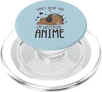 Can't Hear You I'm Watching Anime Cute Bear Lover PopSockets PopGrip for MagSafe