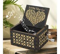 Cant Help Falling in Love Music box, for Wife Wooden Music Box,Falling in Love Hand crank Music Box,Gifts for Girlfriend on Her Birthday for Romantic Valentine or Mom Gifts,Boyfriend