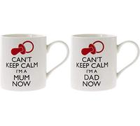 Can't Keep Calm- New Mum & Dad New Baby Gift Set -Pair of Mugs for Mummy & Daddy