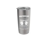 Can't Live Without Brain Gray Ribbon Brain Tumor Survivor Stainless Steel Insulated Tumbler