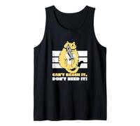 Can't Reach It Don't Need It Funny Cat Statement Tank Top