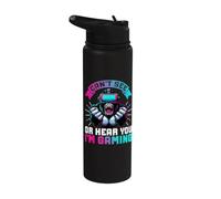 Can't See Or Hear You I'm Gaming VR Gamer Gorilla Headset Stainless Steel Insulated Water Bottle