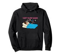 Cant Sleep Again Overthinking Night Mind Design Pullover Hoodie