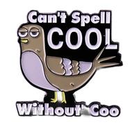Can't Spell Cool Without Coo Funny Pigeon Brooch,stay Cool Metal Badge