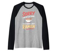 Cant Stop Thinking About Ramen Bowl Noodles Raglan Baseball Tee