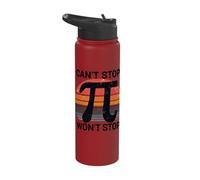 Can't Stop Won't Stop Pi Vintage Style Stainless Steel Insulated Water Bottle