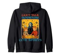 Can't Talk Cute Spirits Halloween Spooky Haunted Season Zip Hoodie