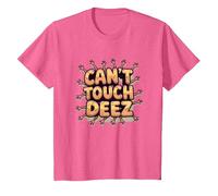Can't Touch Deez Nuts Funny Meme Graphic T-Shirt, Kids, Pink Heather, 10 Years