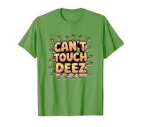 Can't Touch Deez Nuts Funny Meme Graphic T-Shirt, Men, Grass Green, Large