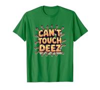 Can't Touch Deez Nuts Funny Meme Graphic T-Shirt, Men, Kelly Green, L