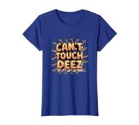Can't Touch Deez Nuts Funny Meme Graphic T-Shirt, Women, Royal Blue, 3XL