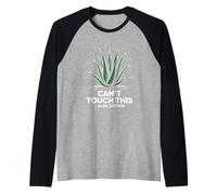 Can't Touch This Aloe Edition Plant Humor Aloe Vera Raglan Baseball Tee