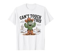 Can't Touch This Funny Cactus Cowboy Western Cartoon Humor T-Shirt