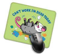 Can't Work I'm Dead Today Funny Mouse Pad for Desk, Cute Possum Mouse Mat for Colleague Coworker, Possum Lover Gifts for Friend, Office Gifts for Employee Intern