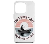 Can't Work Today My Arm Is In A Cast Fisherman Retro Case for iPhone 13 Pro