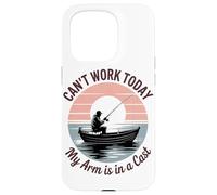 Can't Work Today My Arm Is In A Cast Fisherman Retro Case for iPhone 15 Pro