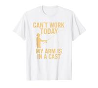 Can't Work Today My Arm is in A Cast Value Graphic T-Shirt, Men, White, M