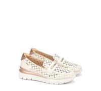 Cantabria Wedge Leather Loafers White