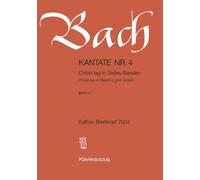 Cantata BWV 4 - Christ lag in Todes Banden (Christ lay in Death's grim prison) - Easter Sunday - soloists, mixed choir and orchestra - vocal/piano score - German/English - (EB 7004)