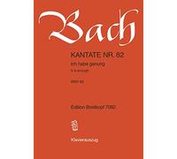 Cantata BWV 82 - Ich habe genung (genug) (It is enough) - Purification of the Blessed Virgin Mary - bass and piano reduction - vocal/piano score - German/English - (EB 7082)
