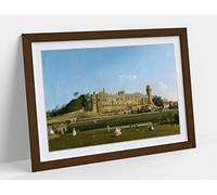 Cantello, Warwick Castle Framed Wall Art Print Picture - A3 - Walnut Frame