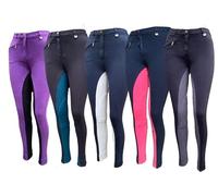 Canter Two Tone Childrens/Kids Horse Riding Jodhpurs/Breeches from 20" to 30" Waist (28" Waist, Pink/Navy)