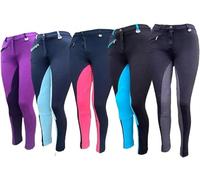 Canter Two Tone Childrens/Kids Horse Riding Jodhpurs/Breeches from 20" to 30" Waist (UK, Waist, 26, Navy/Pink)