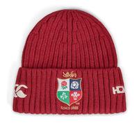 Canterbury Adult Unisex British & Irish Lions Beanie Hat | Official British & Irish Lions Licensed Product Beanie, Red Dahlia, One Size