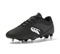 CANTERBURY RUGBY BOOTS MENS RAZE PHOENIX BLACK WHITE 6 STUD SOFT GROUND GRASS