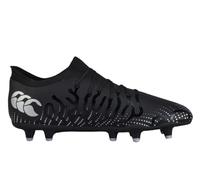 Canterbury Adult Unisex Speed Infinite Pro Firm Ground Rugby Boots | Lightweight Design | Breathable | Grip Texture Firm Ground Rugby Boots, Black/Silver Metallic, 6.5