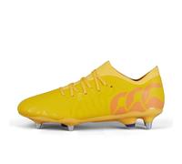 Canterbury Adult Unisex Speed Infinite Pro Soft Ground Rugby Boots | Lightweight Design | Breathable | Grip Texture Soft Ground Rugby Boots, Ambyel/Oracrush/Mars Red, 9