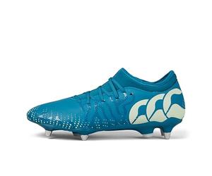 Canterbury Adult Unisex Speed Infinite Team Soft Ground Rugby Boots | Lightweight Design | Breathable | Grip Texture Soft Ground Rugby Boots, Lagoon/Sunny Lime/Spray, 12