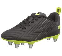 Canterbury Boy's Speed Plus Soft Ground Rugby Boots, Black/Wild Lime, 5 UK