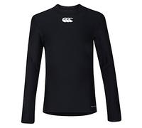 Canterbury Boy's Thermoreg Long Sleeve Top | Compression Shirt | Base Layer Top With Heat Retention & Thermal Regulation, Black, SB
