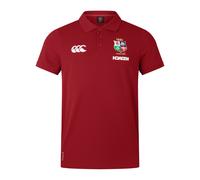 British & Irish Lions Men's Canterbury 2025 Pique Polo, Red Dahlia, S
